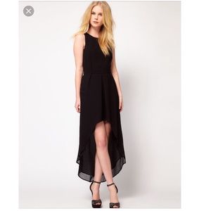 Mango high low chiffon dress